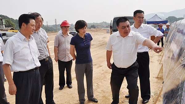 市委副书记李爱武一行调研我司临湖公路项目